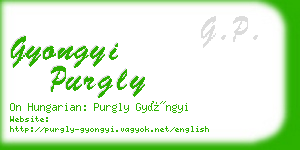 gyongyi purgly business card